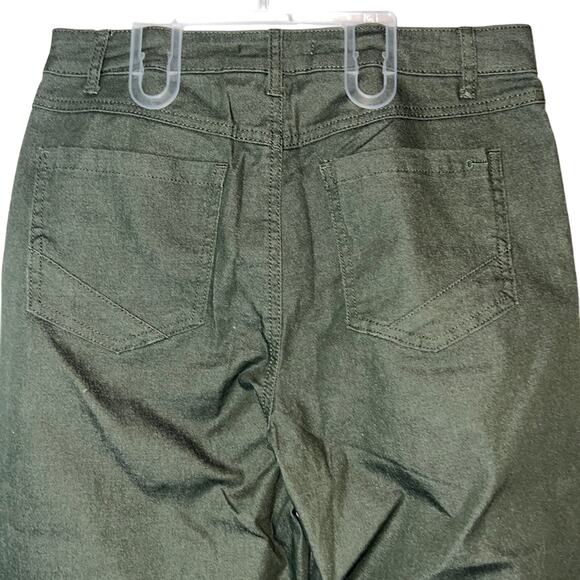 Copper Key Dark Green Wide Leg Pants w/ Frayed Hems, Size 9, NWT! - Picture 4 of 5